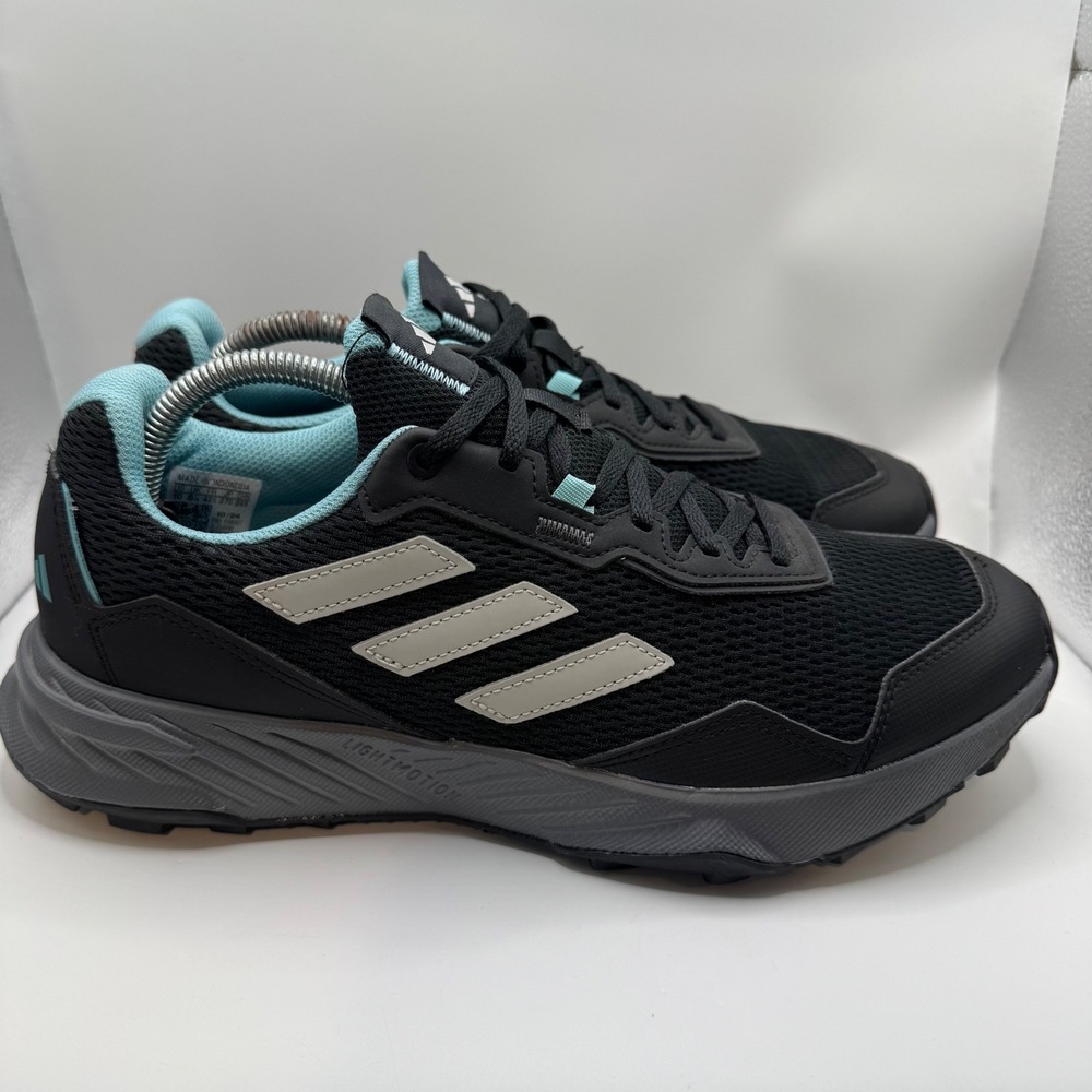 Adidas Size 10 Duramo Speed Trail Running Shoes Mens Black Grey Aqua Mesh